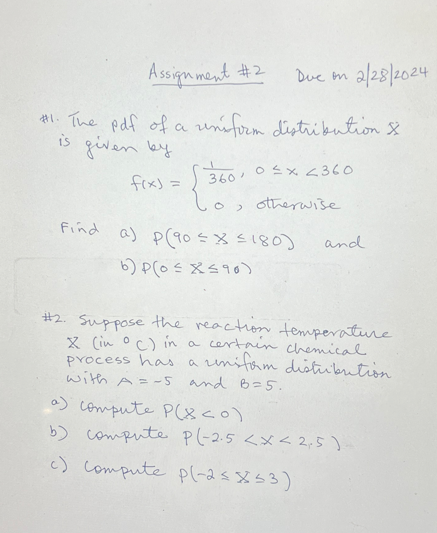 Solved Please answer both!#1. ﻿The pdf of a uniform | Chegg.com