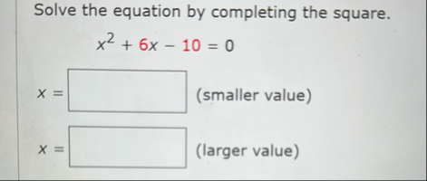 Solved Solve the equation by completing the | Chegg.com