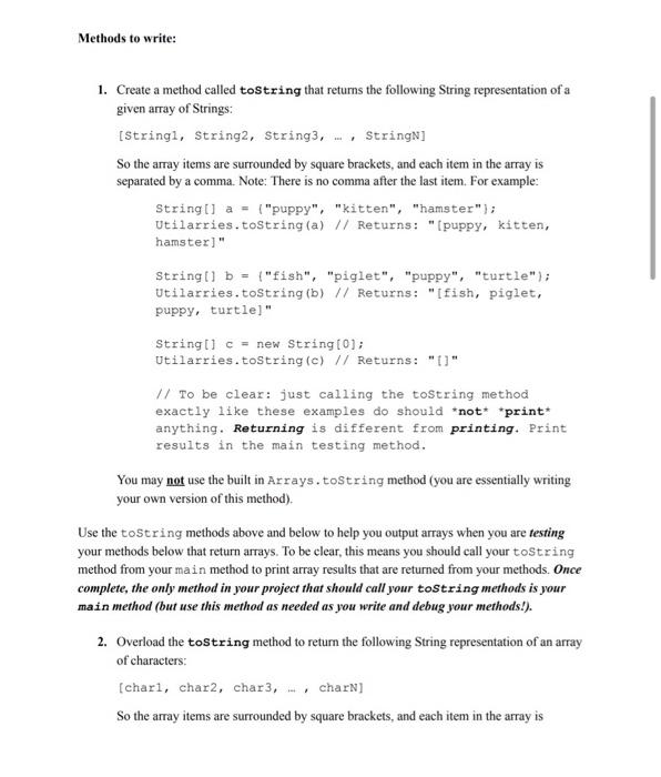 Solved In this project you will be creating a class full of | Chegg.com