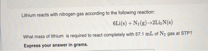 Solved Consider the following chemical reaction: | Chegg.com