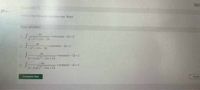 how to solve last one to arctan(u)+C | Chegg.com