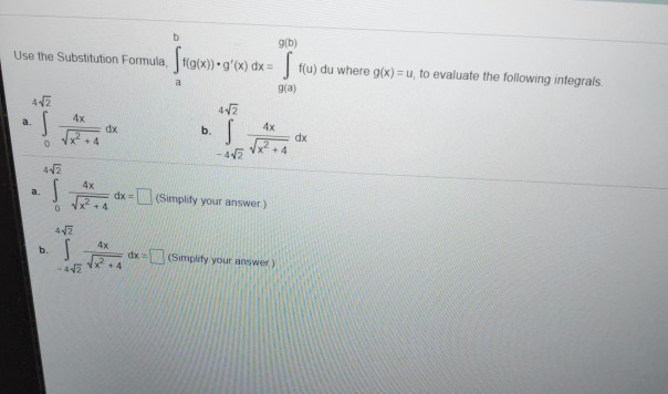 Solved 9(b) Use The Substitution Formula, Fig(x) Og's | Chegg.com