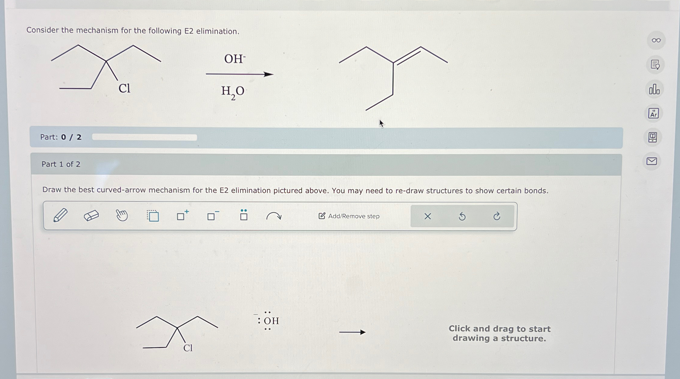 Solved Consider the mechanism for the following E2 | Chegg.com