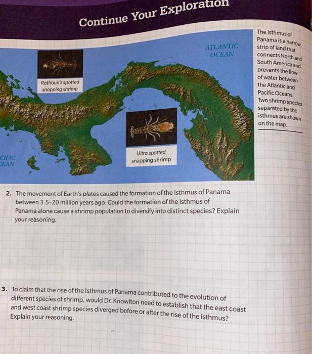 Solved on Continue Your Exploratio ATLANTIC OCEAN The | Chegg.com