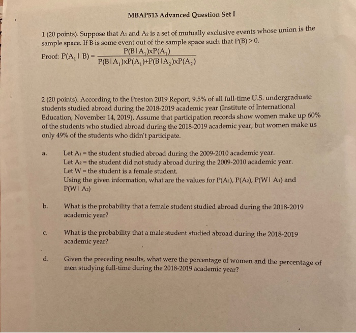 Solved Mbap513 Advanced Question Set I 1 20 Points Sup Chegg Com - 2019 à¸¤à¸”à¸£à¸­à¸™à¹ƒà¸«à¸¡ gta 5 t à¹€à¸ªà¸­ roblox legend gaming à¸£à¸›à¹à¸šà¸š