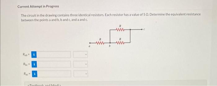 Solved The circuit in the drawing contains three identical | Chegg.com