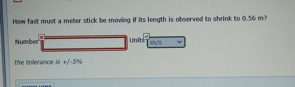 Solved How fast must a meter stick be moving if its length | Chegg.com