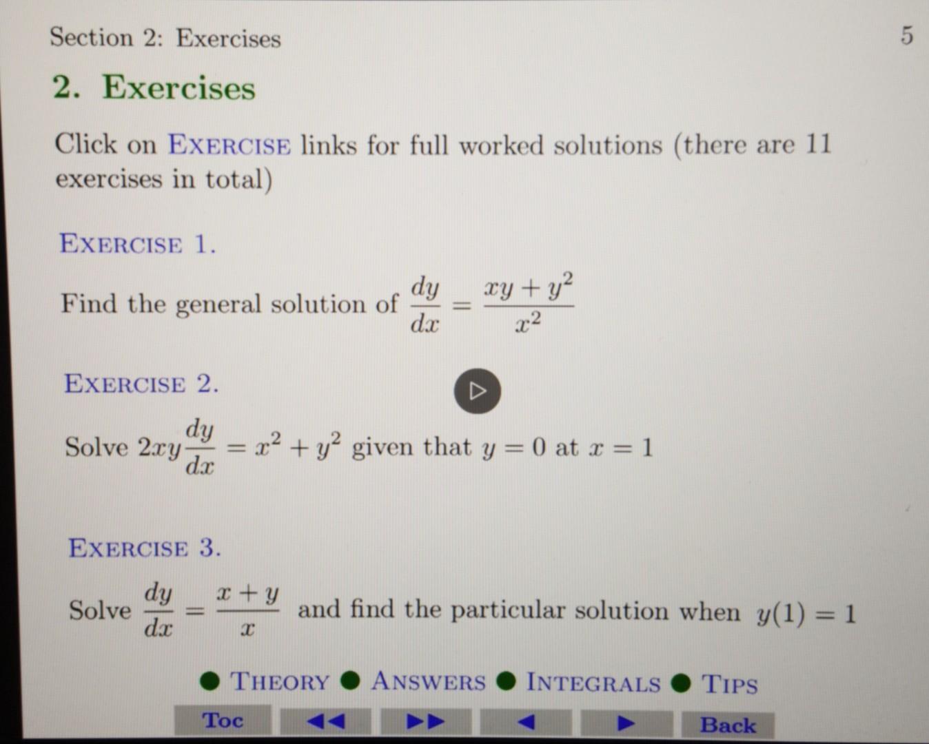 Solved Section Exercises Exercises Click On Exercise Chegg Com