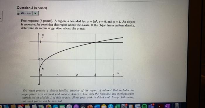Solved Question 3 (8 points) Listen Free-response (8 | Chegg.com