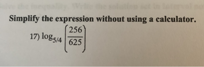 Solved Simplify the expression without using a calculator, | Chegg.com