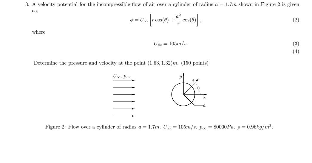 Solved A velocity potential for the incompressible flow of | Chegg.com