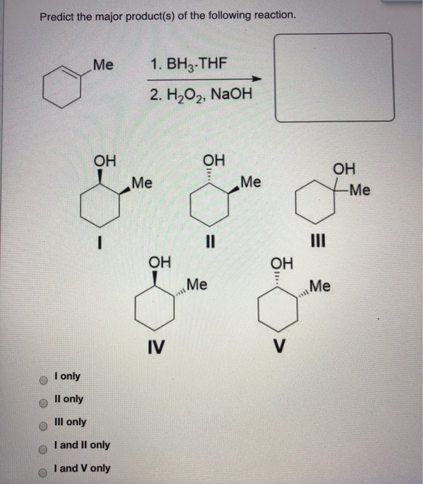 Solved Predict The Major Products Of The Following 