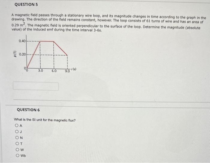 Solved A field passes through a stationary wire