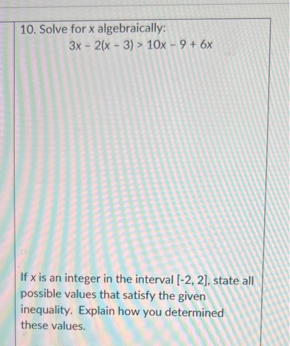 solve x2 9x 36 algebraically for all values of x