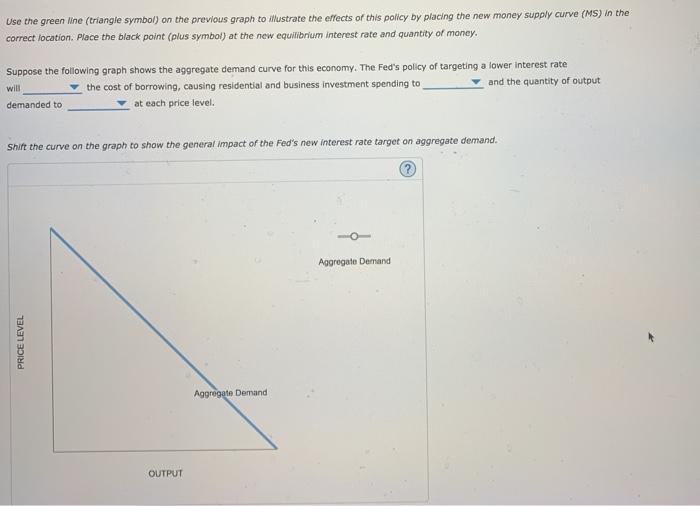 Solved 3. Changes in the money supply The following graph | Chegg.com