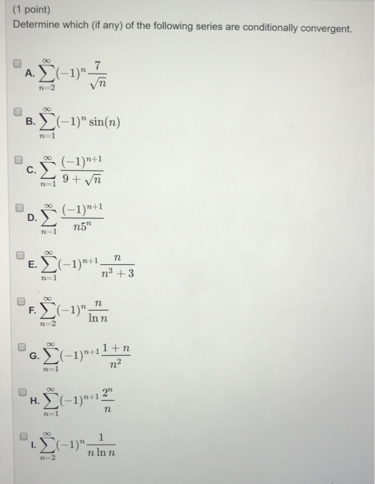 Solved 1 Point Determine Which If Any Of The Following Chegg Com