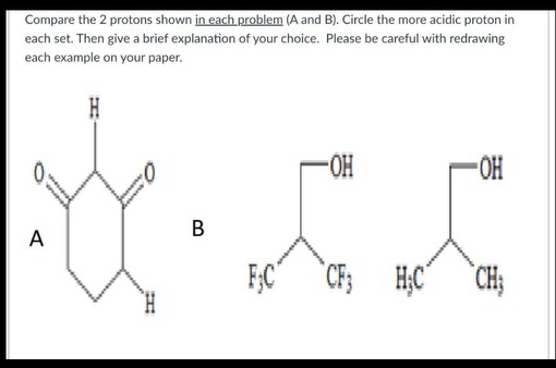 Solved Compare the 2 ﻿protons shown in each problem ( ﻿A and | Chegg.com