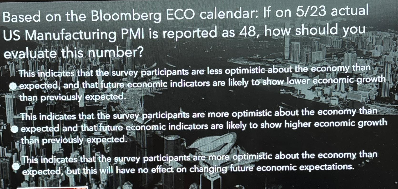 Solved Based on the Bloomberg ECO calendar If on 523
