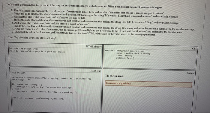 Solved Let's create a program that keeps track of the way | Chegg.com