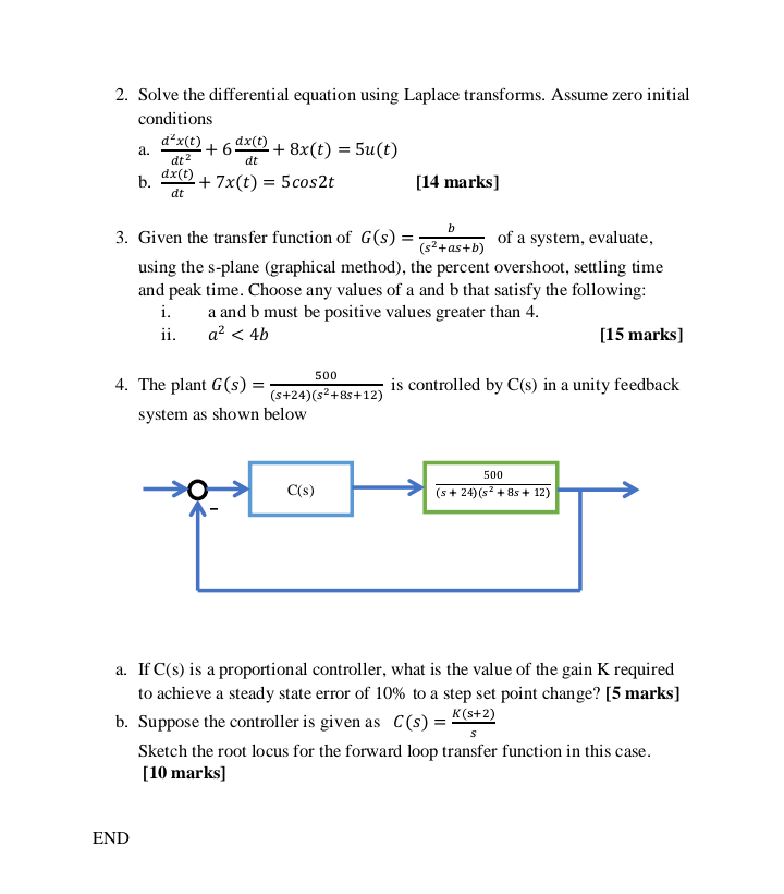 Solved 2. Solve the differential equation using Laplace | Chegg.com