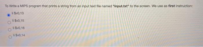 Solved To Write a MIPS program that prints a string from an | Chegg.com