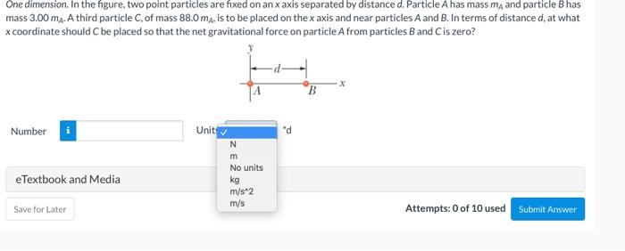 Solved One Dimension. In The Figure, Two Point Particles Are | Chegg.com