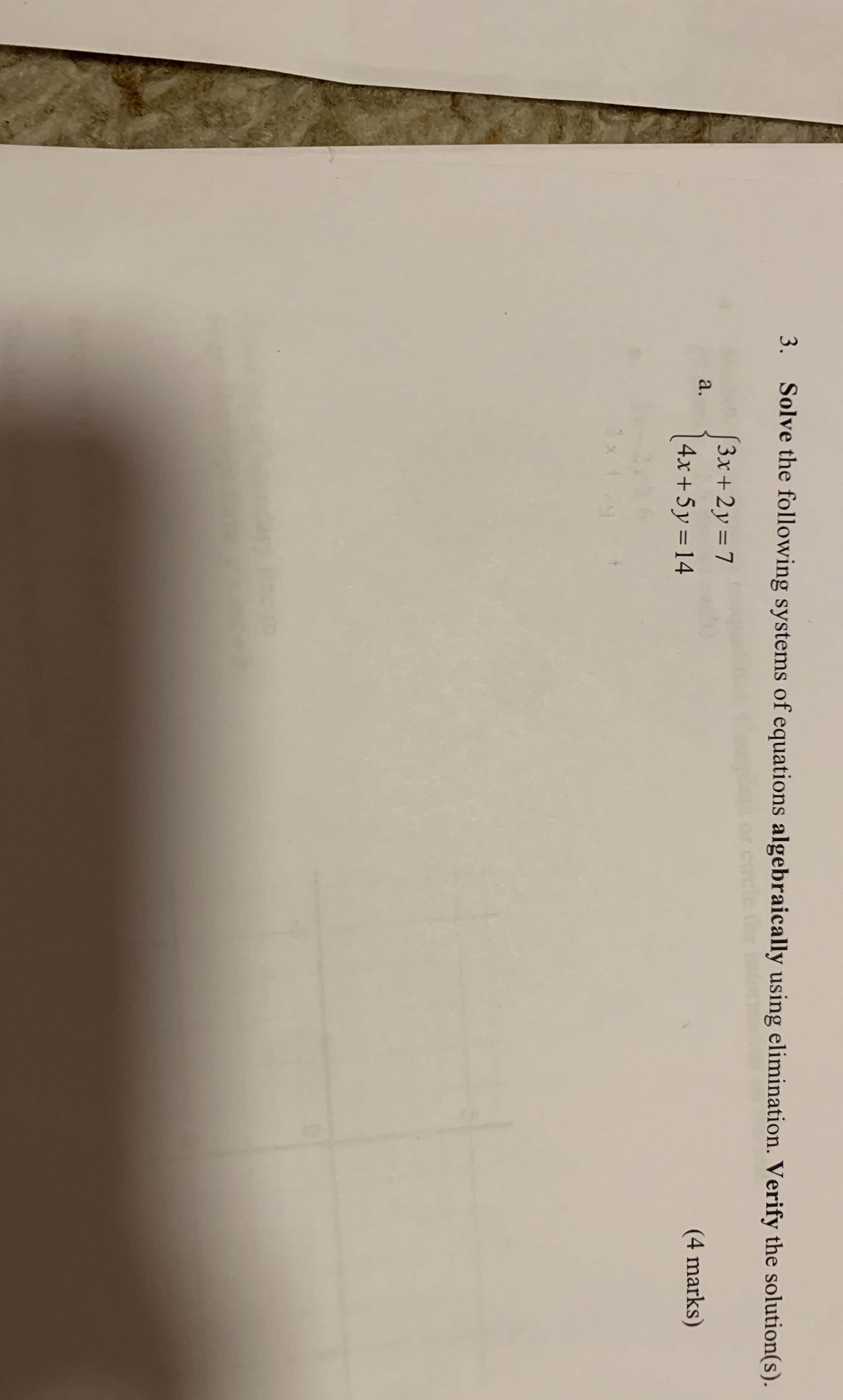 Solved Solve the following systems of equations | Chegg.com