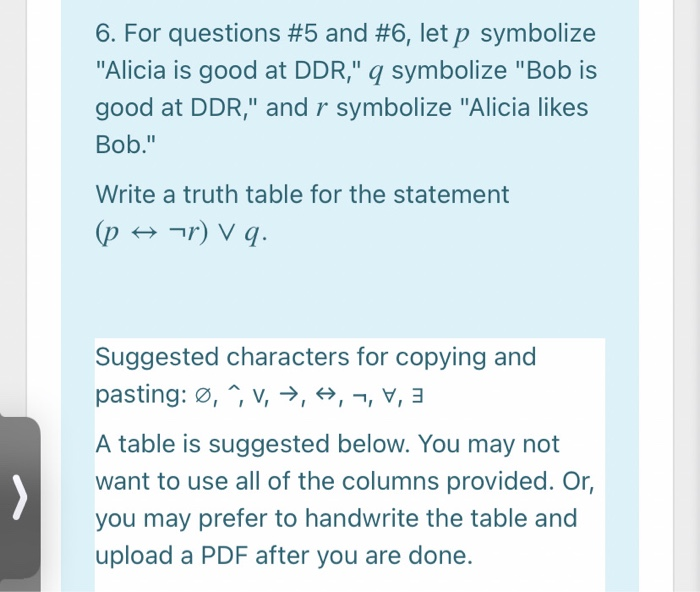 Solved 5 For Questions 5 And 6 Let P Symbolize Alici Chegg Com