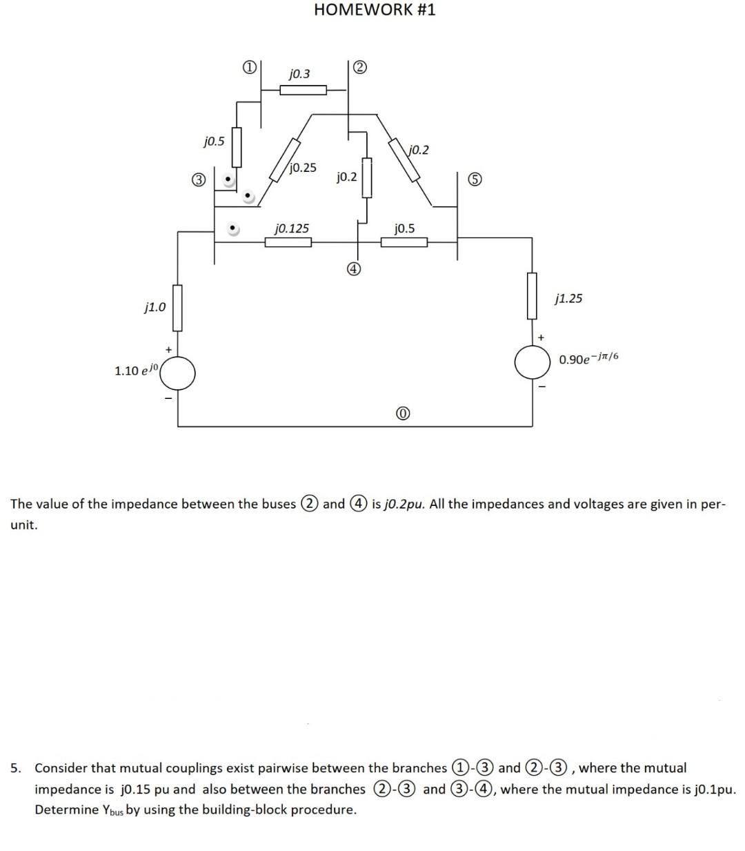 Solved The value of the impedance between the buses (2) and | Chegg.com