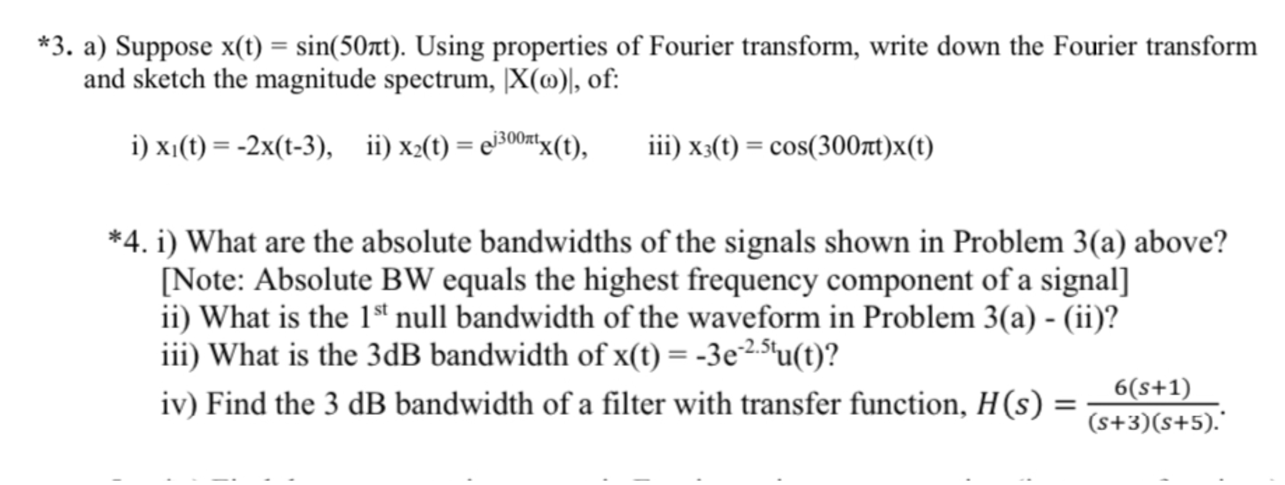 Solved Please solve all parts of problem 4 ﻿by using the | Chegg.com