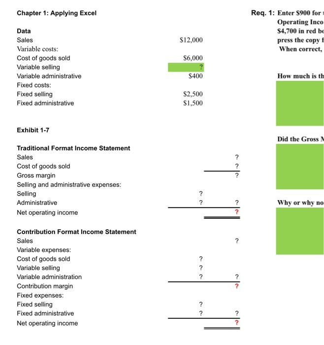 Solved Instructions Formulas Req 1 Ch1 Req 2 Ch1 Chapter 1: | Chegg.com