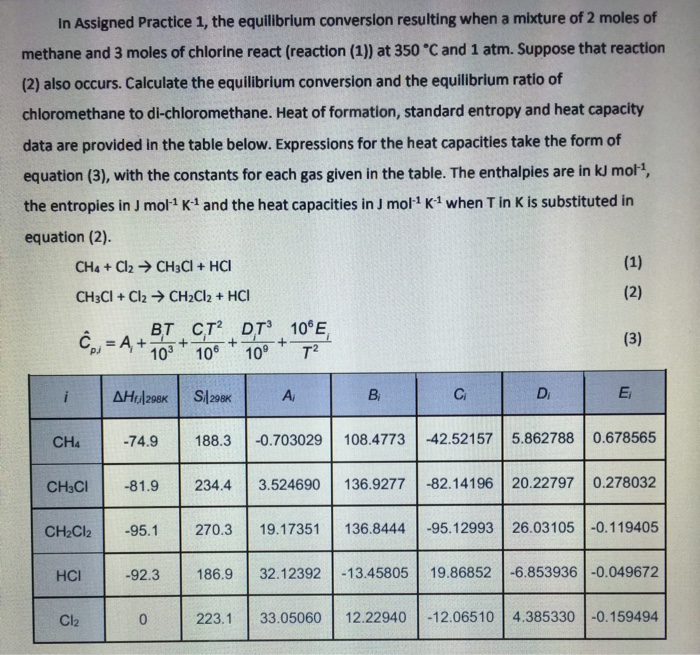 Calculate the equilibrium conversion and the | Chegg.com