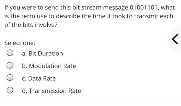 If you were to send this bit stream message 01001101 | Chegg.com