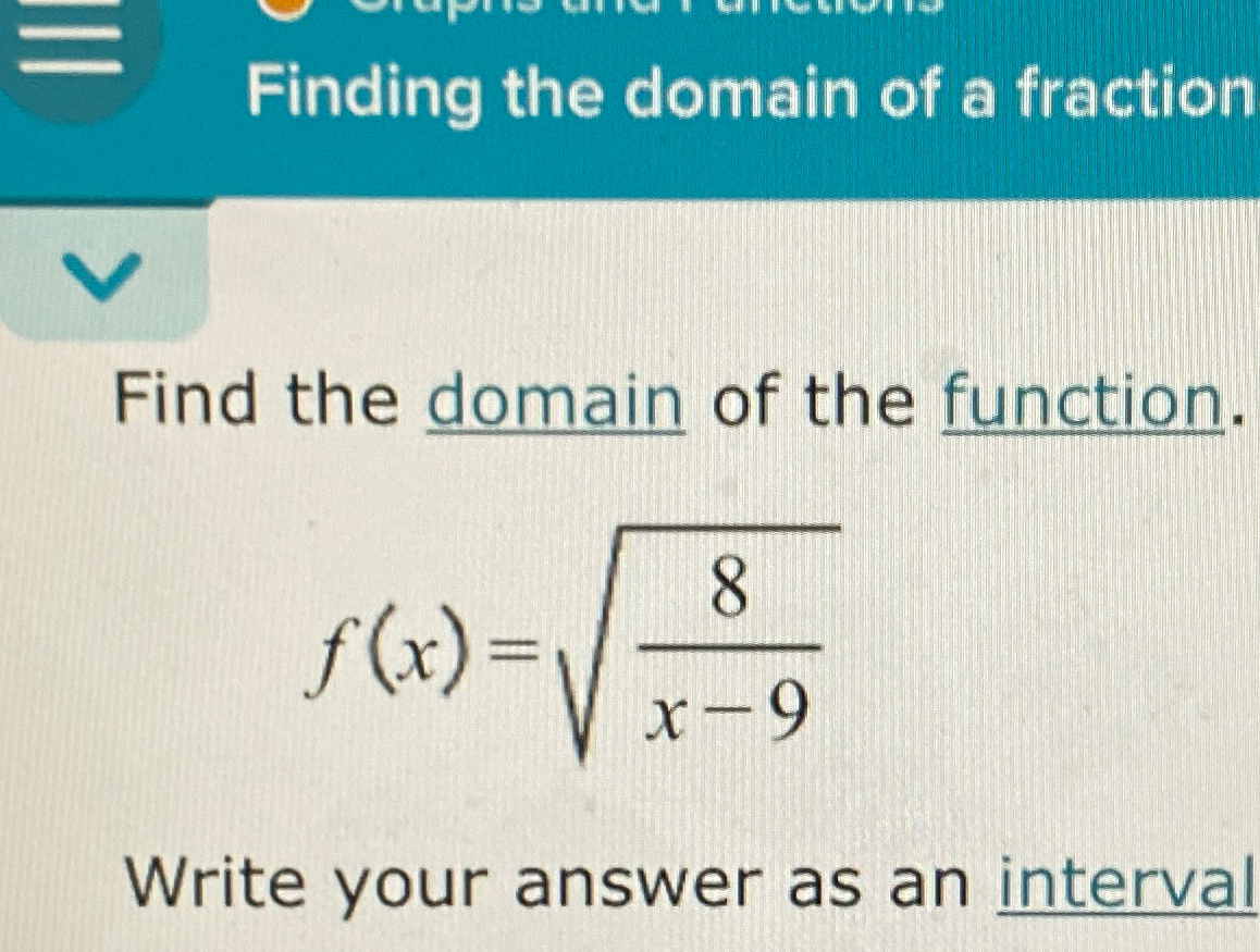 how to find the domain of a function fraction