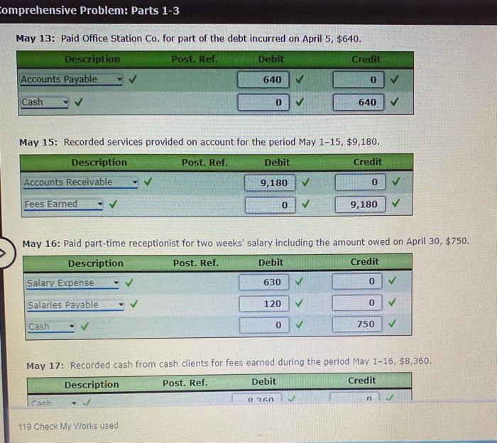 Comprehensive Problem 1 Part 2 and Part 3: The | Chegg.com