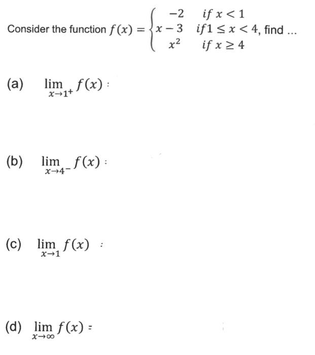 Solved Consider The Function Fx⎩⎨⎧−2x−3x2 If X 7565