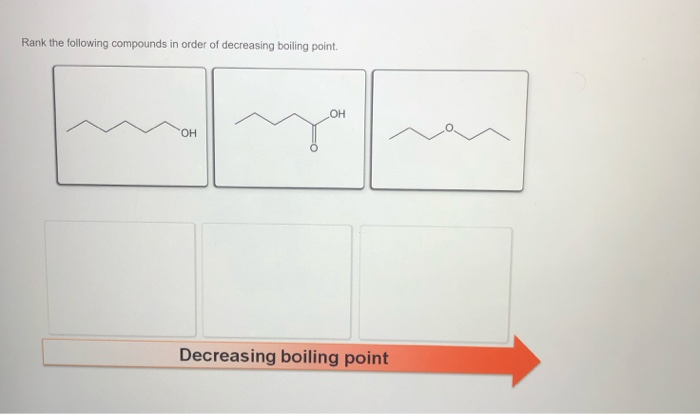 Solved Rank The Following Compounds In Order Of Decreasing 5135