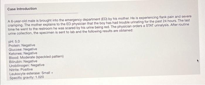 Solved A 6-year-old male is brought into the emergency | Chegg.com