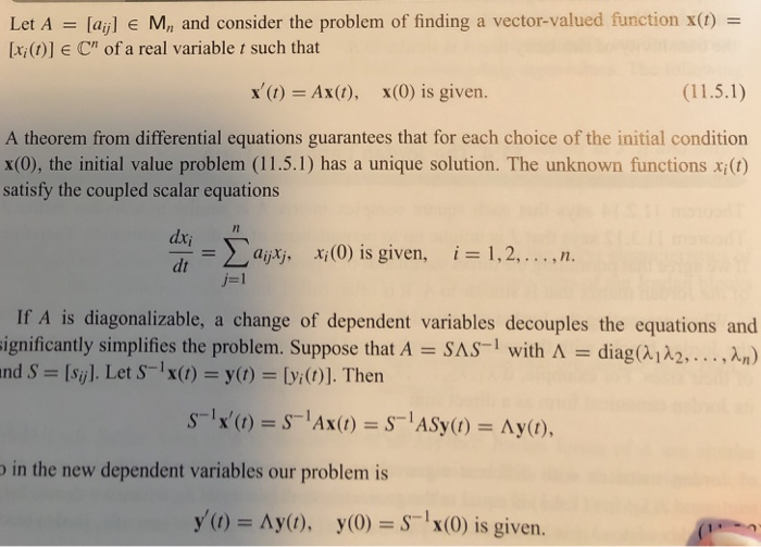 Solved P 11 Let A M Be Diagonalizable Use The Nota Chegg Com