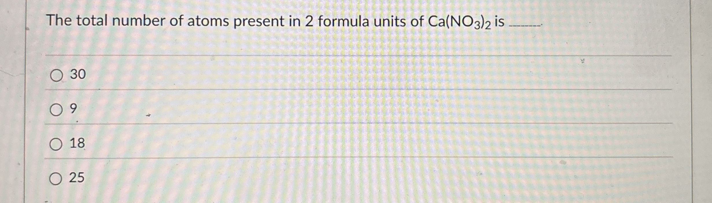 Solved The total number of atoms present in 2 ﻿formula units | Chegg.com