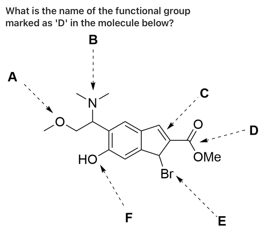 Solved What is the name of the functional group marked as ' | Chegg.com