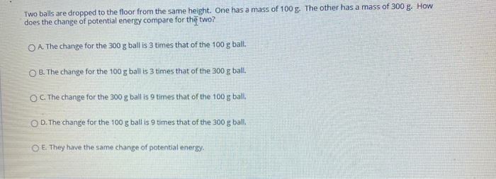 Solved Two balls are dropped to the floor from the same | Chegg.com