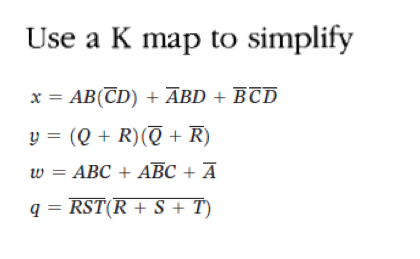 Solved Use a K ﻿map to | Chegg.com