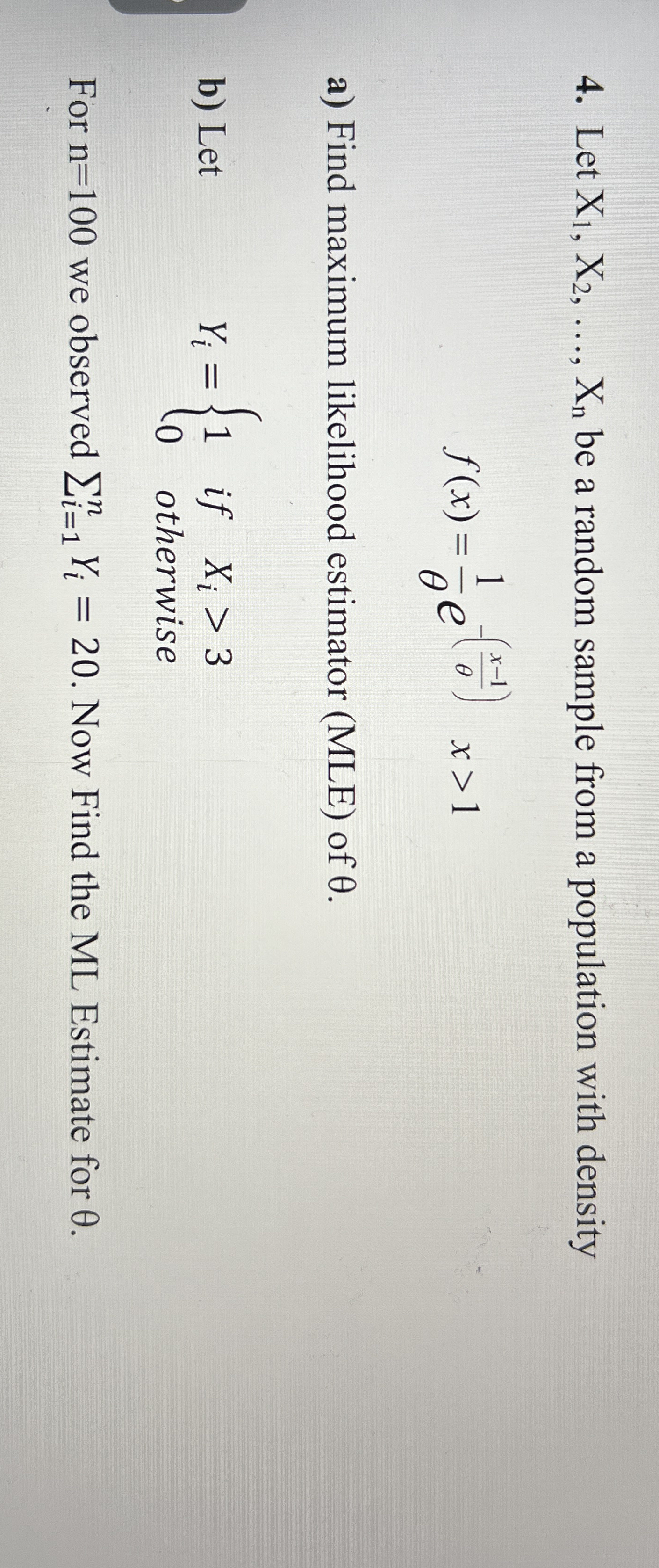 Let X X Dots Xn Be A Random Sample From A Chegg Com