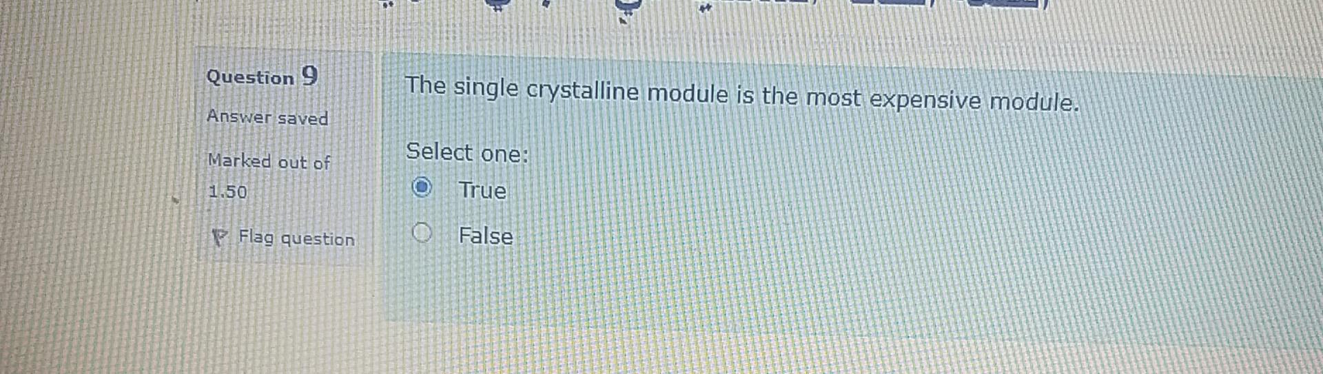 Solved Question 9Answer savedMarked out of 1.50P Flag | Chegg.com