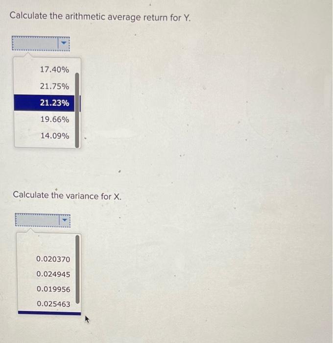 Solved 6 Using the following returns, calculate the | Chegg.com