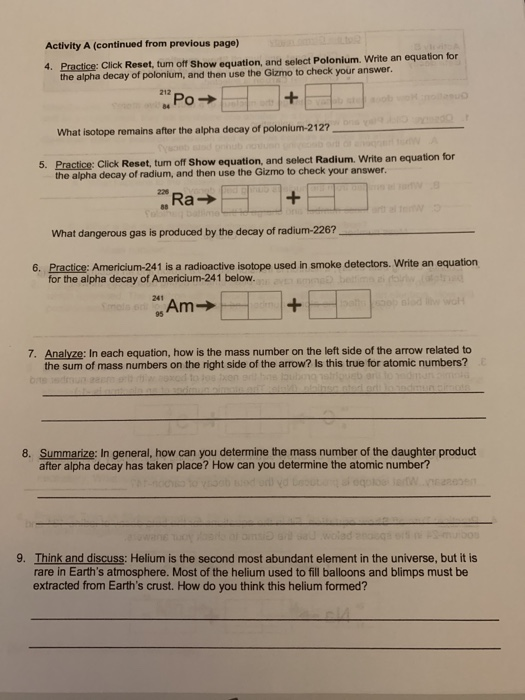 Student Exploration Average Atomic Mass Gizmo Answer Key Pdf 