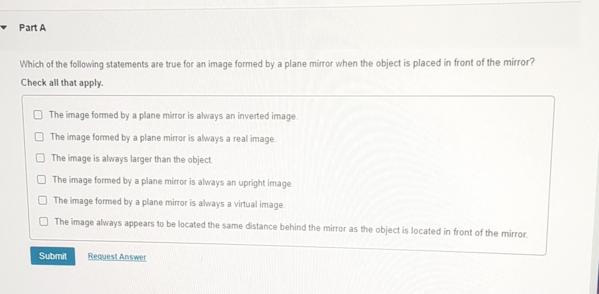 Solved Which of the following statements are true for an