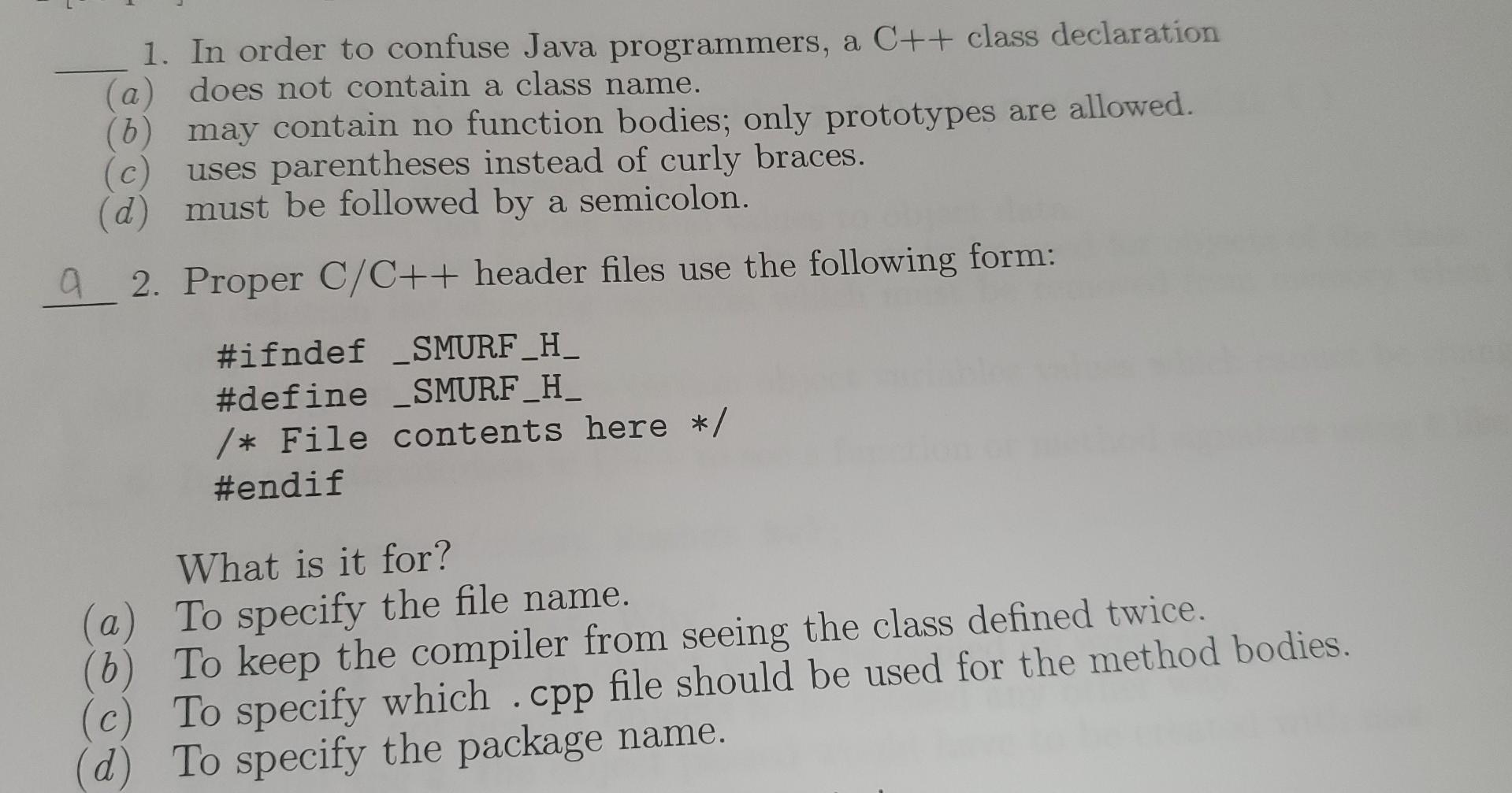 Solved I need answers to these multiple choice C++ | Chegg.com