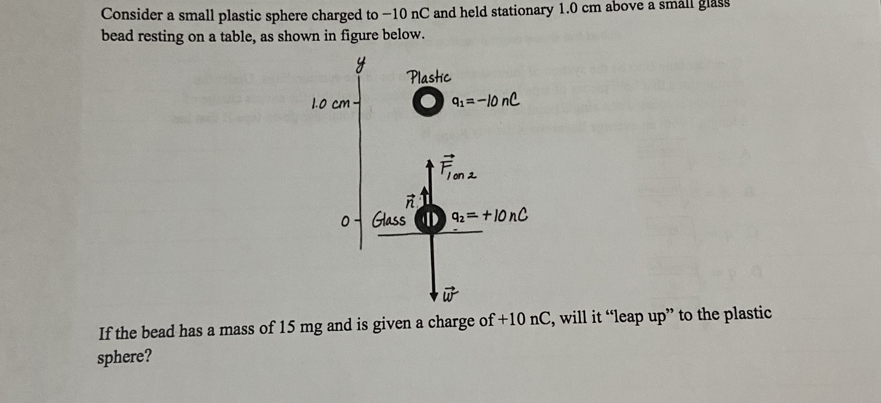 Solved Consider a small plastic sphere charged to 10nC ﻿and